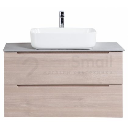 Тумба со столешницей и раковиной BelBagno Etna 100-KEP-100-CESTR-BB1304 Rovere Grigio