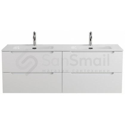 Тумба с раковиной BelBagno Etna 140-4C-BB1400-2-ETL Bianco Lucido