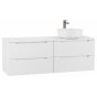 Тумба со столешницей и раковиной BelBagno Etna 120-EK-120-AS-BL-R-BB1315 Bianco Lucido