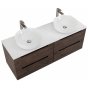 Тумба со столешницей и раковинами BelBagno Etna 140-EK-140-2-BL-BB1315 Rovere Moro