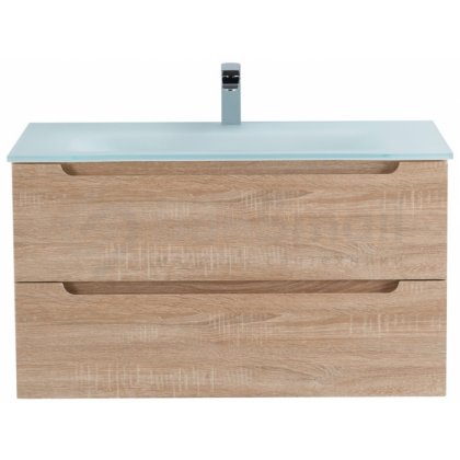 Тумба с раковиной BelBagno Etna 80-BB810/465-LV-VTR-BO Rovere Bianco