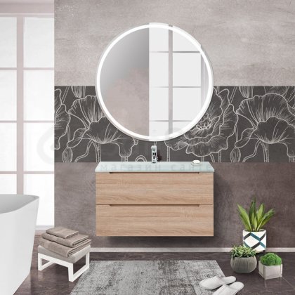 Мебель для ванной BelBagno Etna 90-BB910/465-LV-VTR-BO Rovere Bianco