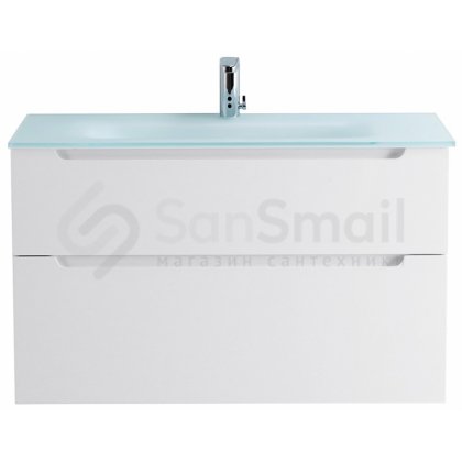 Тумба с раковиной BelBagno Etna H60-100-BB1010/465-LV-VTR-BO Bianco Lucido