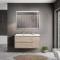 Тумба с раковиной BelBagno Kraft 100-BB1000ETL-L Rovere Galifax Bianco