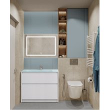 Мебель для ванной BelBagno Kraft 100-PIA-BB1010/465-LV-VTR-BL Bianco Opaco