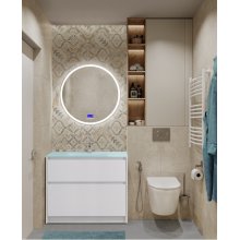 Мебель для ванной BelBagno Kraft 100-PIA-BB1010/465-LV-VTR-BO Bianco Opaco