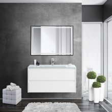 Мебель для ванной BelBagno Kraft 100-BB1010/465-LV-VTR-BL Bianco Opaco