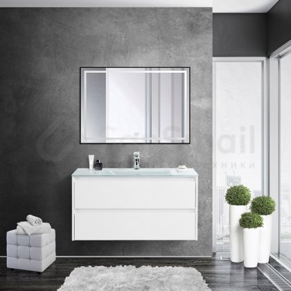 Мебель для ванной BelBagno Kraft 100-BB1010/465-LV-VTR-BL Bianco Opaco