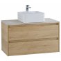 Тумба со столешницей и раковиной BelBagno Kraft 100-KEP-100-MCO-BB1407 Rovere Nebrasca Nature