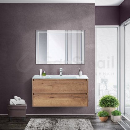 Мебель для ванной BelBagno Kraft 100-BB1010/465-LV-VTR-BL Rovere Tabacco