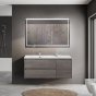 Тумба с раковиной BelBagno Kraft 120-BB1200ETL-L Cemento Grigio