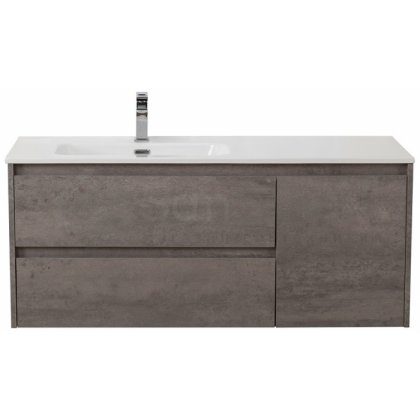 Тумба с раковиной BelBagno Kraft 120-BB1200ETL-L Cemento Grigio