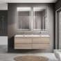 Тумба с раковиной BelBagno Kraft 140-4C-BB1400-2-ETL Rovere Galifax Bianco