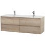 Мебель для ванной BelBagno Kraft 140-4C-BB1400-2-ETL Rovere Galifax Bianco