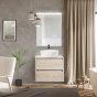 Тумба со столешницей и раковиной BelBagno Kraft 60-KEP-60-BO-BB1409 Rovere Galifax Bianco