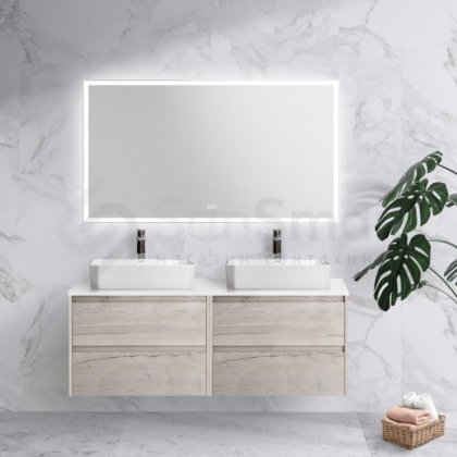Мебель для ванной BelBagno Kraft 140-2-S Rovere Galifax Bianco