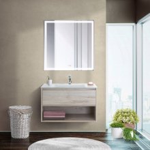 Мебель для ванной BelBagno Kraft 80-1C-BB810/465-LV-VTR-BO Rovere Galifax Bianco