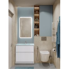 Мебель для ванной BelBagno Kraft 80-PIA-BB810/465-LV-VTR-BL Bianco Opaco