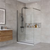 Душевая перегородка BelBagno Kraft L-1 110 черная