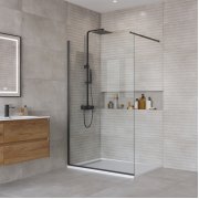 Душевая перегородка BelBagno Kraft L-1 110 черная