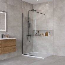 Душевая перегородка BelBagno Kraft L-1 70 черная