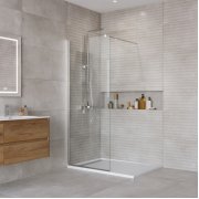 Душевая перегородка BelBagno Kraft L-1 80 хром