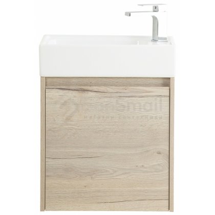 Тумба с раковиной BelBagno Kraft Mini 50L-7045-KL Rovere Galifax Bianco