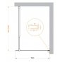 Душевая перегородка BelBagno Kraft L-1 70 хром