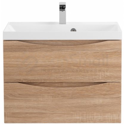 Тумба с раковиной BelBagno Marino 60-BB600/450-LV-MR-AST Rovere Bianco