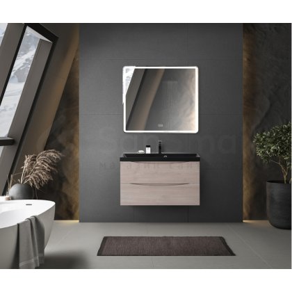 Мебель для ванной BelBagno Marino 80-BB800/450-LV-ART-AST-NERO Rovere Grigio