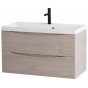 Тумба с раковиной BelBagno Marino 80-BB800/450-LV-MR-AST Rovere Grigio