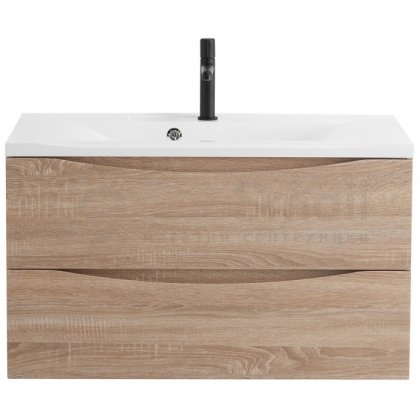 Тумба с раковиной BelBagno Marino 80-BB800/450-LV-MR-PR Rovere Bianco