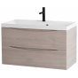 Тумба с раковиной BelBagno Marino 90-BB900/450-LV-MR-AST Rovere Grigio