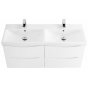 Тумба с раковиной BelBagno Marino-CER 120-BB-0325-120-2-LVB Bianco Lucido