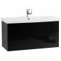 Тумба с раковиной BelBagno Marino-CER 80-BB-0322-80-LVB Nero Lucido