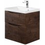 Тумба с раковиной BelBagno Marino-H60 60-BB600/450-LV-MR-AST Rovere Moro