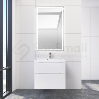 Мебель для ванной BelBagno Marino-H60 70-BB700/450-LV-MR-AST Bianco Lucido