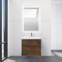 Тумба с раковиной BelBagno Marino-H60 70-BB700/450-LV-MR-AST Rovere Moro