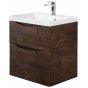 Тумба с раковиной BelBagno Marino-H60 70-BB700/450-LV-MR-AST Rovere Moro