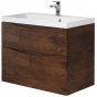 Тумба с раковиной BelBagno Marino-H60 80-BB800/450-LV-MR-AST Rovere Moro