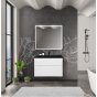 Тумба с раковиной BelBagno Marino-H60 90-BB900/450-LV-ART-AST-NERO Bianco Lucido