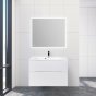 Тумба с раковиной BelBagno Marino-H60 90-BB900/450-LV-MR-PR Bianco Lucido