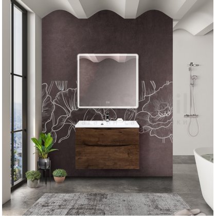 Мебель для ванной BelBagno Marino-H60 90-BB900/450-LV-MR-AST Rovere Moro