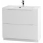 Тумба с раковиной BelBagno Marino 90-PIA-BB900/450-LV-MR-PR Bianco Lucido