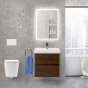 Тумба с раковиной BelBagno Neon 50-2C Rovere Scuro