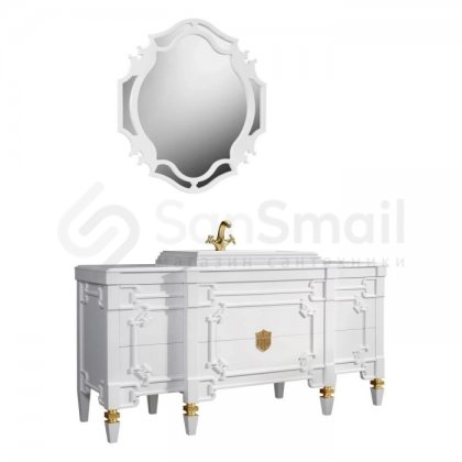 Мебель для ванной Белюкс Кастилия Н 170 белая/золото