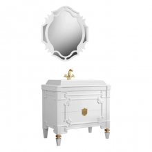 Мебель для ванной Белюкс Кастилия Н 100 белая/золото