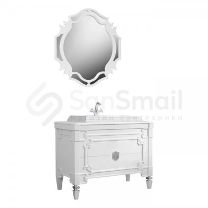 Мебель для ванной Белюкс Кастилия Н 100 белая/серебро
