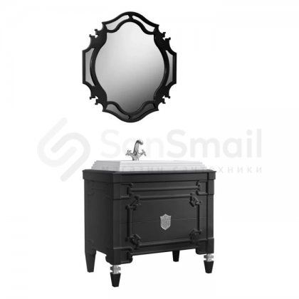 Мебель для ванной Белюкс Кастилия Н 100 черная/серебро