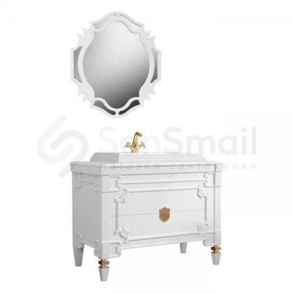 Мебель для ванной Белюкс Кастилия Н 120 белая/золото